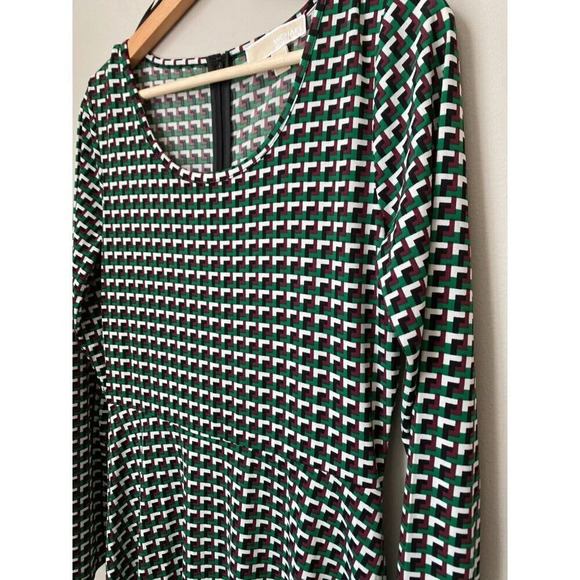 Michael Kors Women’s Size Small Fit & Flare Stretch Jersey Dress Palmetto Green - Picture 10 of 16